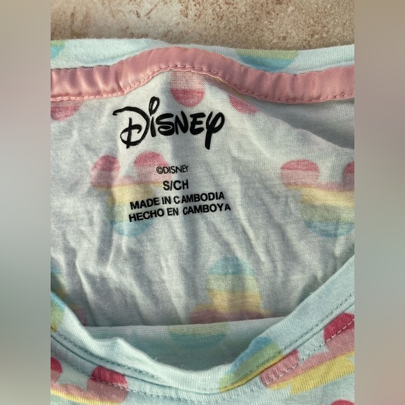 Disney Ladies Short Teal Colored Pajama Set With Pockets Minnie; size S - Picture 5 of 5